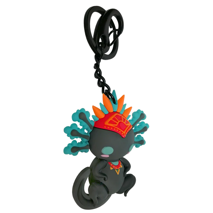 Ajolote Black Keychain