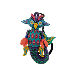 Alebrije Niza Owl plastic keychain