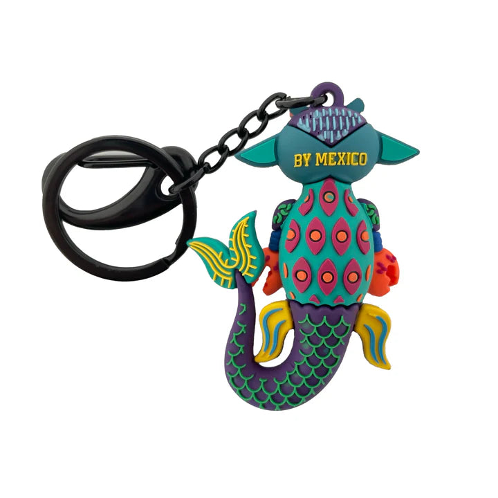 Alebrije Niza Owl plastic keychain