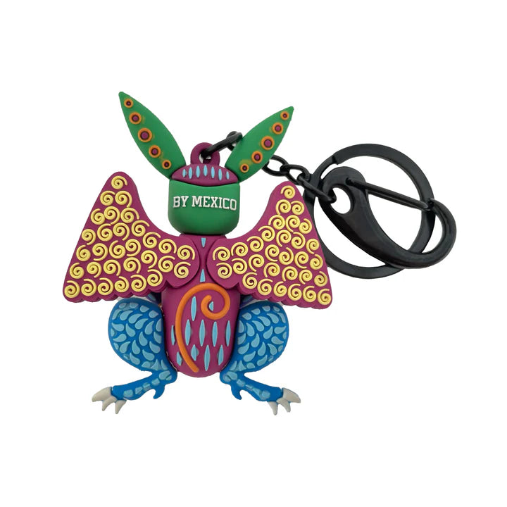 Alebrije Yu Rabbit plastic keychain