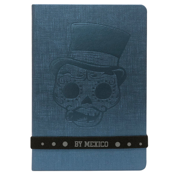El Catrin Hardcover Notebook, Blue Journal