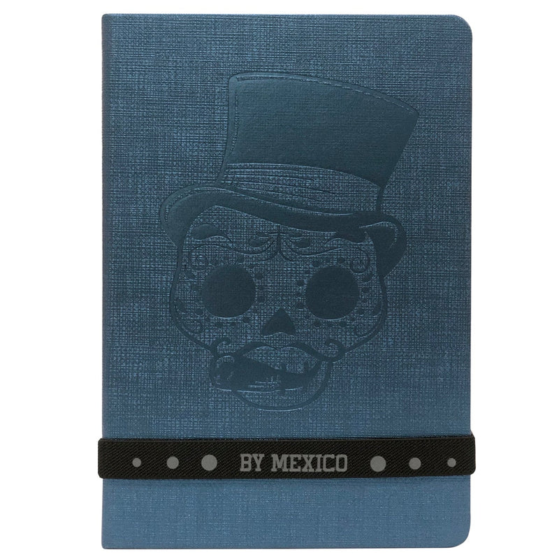 El Catrin Hardcover Notebook, Blue Journal