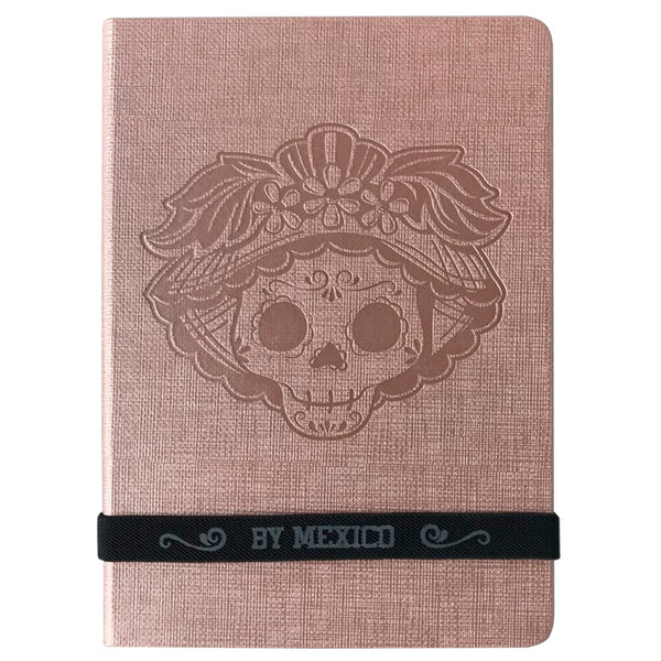 La Catrina Hardcover Notebook, Rose Gold Journal