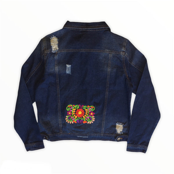 Mexican Embroidered Jean Jacket