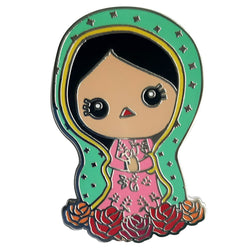 La Virgen de Guadalupe Lupita Metallic Pin