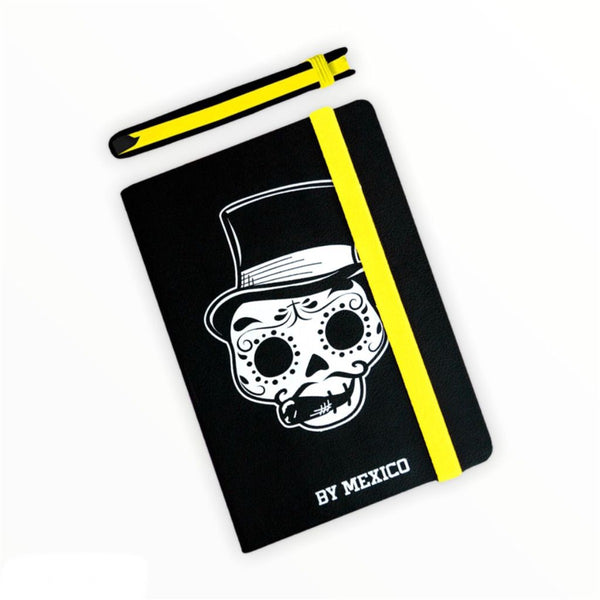 Calavera Hardcover Notebook/ Engraved Skull Design Journal