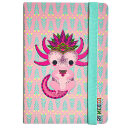 Pink Axolotl Hardcover Notebook / Journal Ajolote