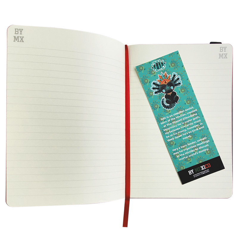 cute black axolotl notebook