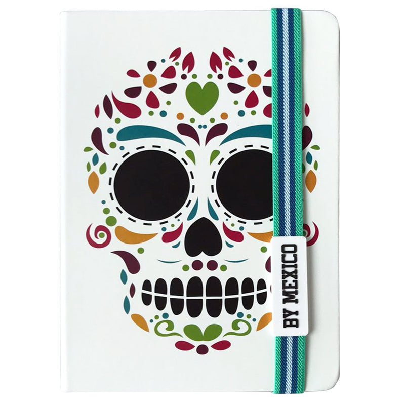 Calaveras Hardcover Notebook, White Skull Design Journal