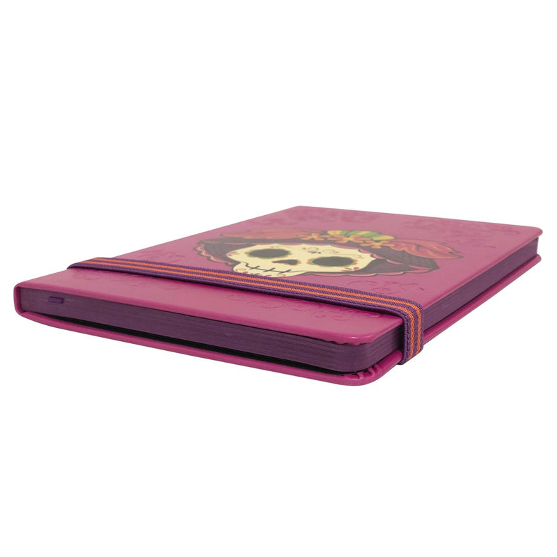 La Catrina Hardcover Notebook, Pink Journal dia de los muertos 