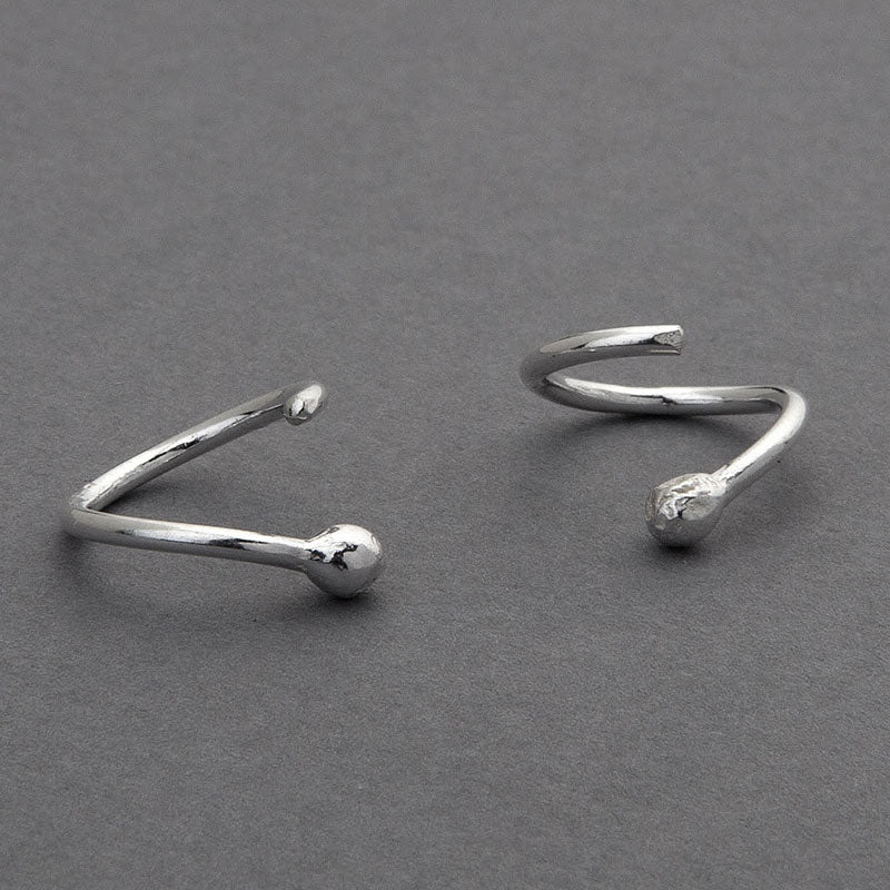 Drop contemporary Sterling Silver Earring