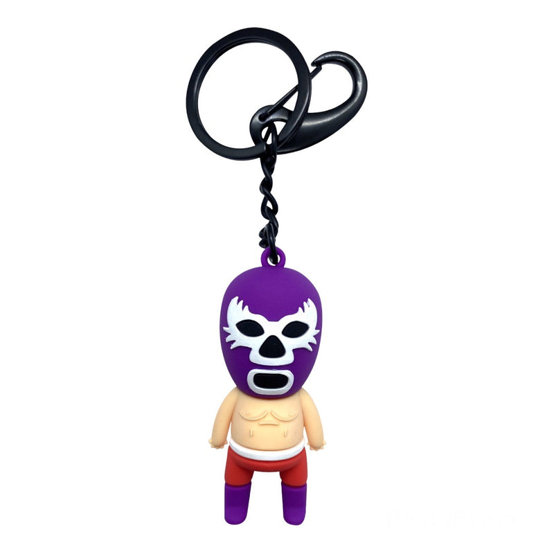 Luchador Keychain - Purple