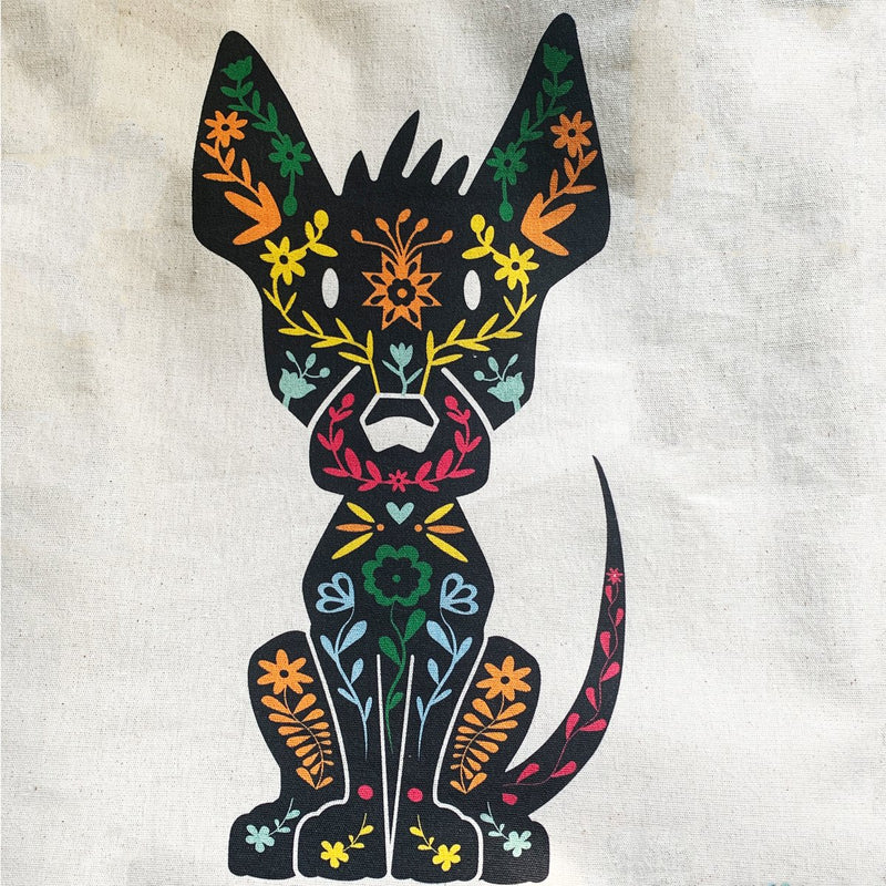 Canvas Tote-Bag Xolo Mexican dog
